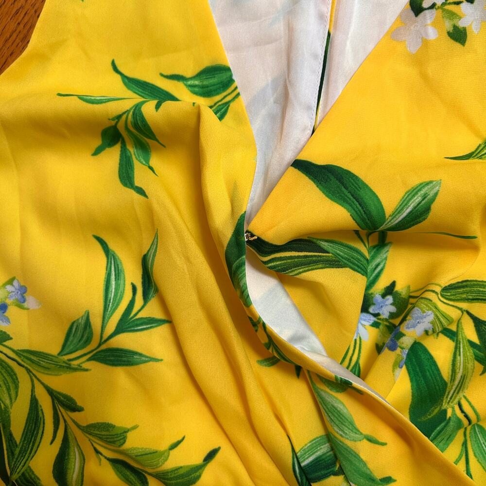 Tommy Bahama Floral Glow Sleeveless Maxi Dress Toucan Yellow Size 8 NWT - Picture 12 of 12
